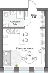 Apartment Sale, 30.3 sq. m. at Dom na naberezhnoy INSIDER (Insayder), Avtozavodskaya Street, Moscow, Russia #4