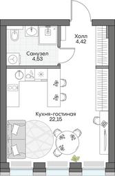 Apartment Sale, 30.28平方米 at Dom na naberezhnoy INSIDER (Insayder), Avtozavodskaya Street, Moscow, Russia #4