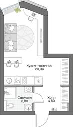 Apartment Sale, 28.39平方米 at Dom na naberezhnoy INSIDER (Insayder), Avtozavodskaya Street, Moscow, Russia #4