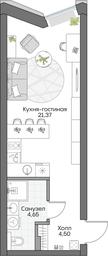 Apartment Sale, 29.01 sq. m. at Dom na naberezhnoy INSIDER (Insayder), Avtozavodskaya Street, Moscow, Russia #4