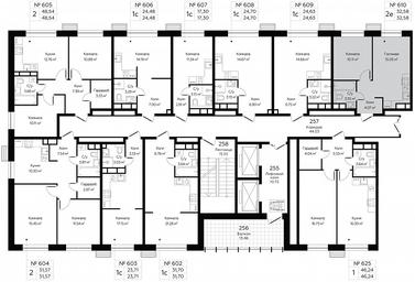 1-BD Apartment Sale, 32.58平方米 at MirrorZdanie, Oktyabrskaya Street, 98, Moscow, Russia #3