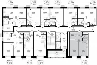Apartment Sale, 46.24平方米 at MirrorZdanie, Oktyabrskaya Street, 98, Moscow, Russia #4