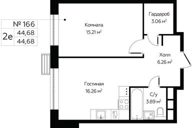 Продажа 1-комн. квартиры, 44,68 м² в ЖК «Мироздание (MirrorЗдание)», Октябрьская улица, 98, Москва, Россия #2 Продажа 1-комн. квартиры, 44,68 м² в ЖК «Мироздание (MirrorЗдание)», Октябрьская улица, 98, Москва, Россия #2