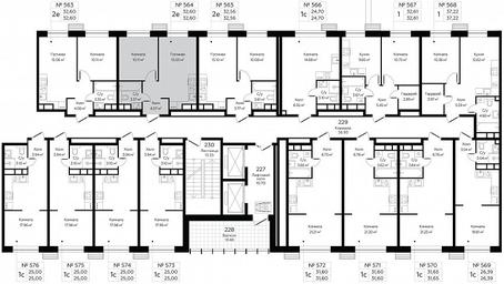 1-BD Apartment Sale, 32.6平方米 at MirrorZdanie, Oktyabrskaya Street, 98, Moscow, Russia #4