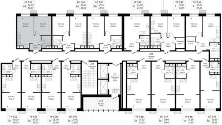 1-BD Apartment Sale, 32.6平方米 at MirrorZdanie, Oktyabrskaya Street, 98, Moscow, Russia #2