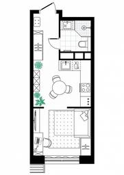 Apartment Sale, 26.39平方米 at MirrorZdanie, Oktyabrskaya Street, 98, Moscow, Russia #4