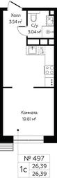Apartment Sale, 26.39平方米 at MirrorZdanie, Oktyabrskaya Street, 98, Moscow, Russia #2 Apartment Sale, 26.39平方米 at MirrorZdanie, Oktyabrskaya Street, 98, Moscow, Russia #2