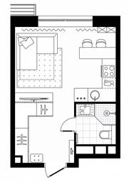 Apartment Sale, 24.7平方米 at MirrorZdanie, Oktyabrskaya Street, 98, Moscow, Russia #4