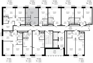Apartment Sale, 24.48平方米 at MirrorZdanie, Oktyabrskaya Street, 98, Moscow, Russia #4