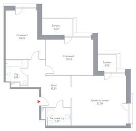 1-BD Apartment Sale, 52.6 sq. m. at Hill8, Mira Avenue, 95, Moscow, Russia #2