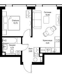 1-BD Apartment Sale, 35 sq. m. at Multikvartal CITYZEN, Vishnyovaya Street, Moscow, Russia #4