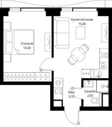 1-BD Apartment Sale, 35.3 sq. m. at Multikvartal CITYZEN, Vishnyovaya Street, Moscow, Russia #3 1-BD Apartment Sale, 35.3 sq. m. at Multikvartal CITYZEN, Vishnyovaya Street, Moscow, Russia #3