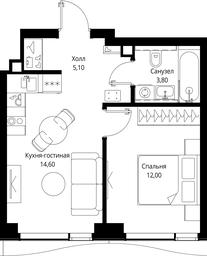 1-BD Apartment Sale, 35.5 sq. m. at Multikvartal CITYZEN, Vishnyovaya Street, Moscow, Russia #2 1-BD Apartment Sale, 35.5 sq. m. at Multikvartal CITYZEN, Vishnyovaya Street, Moscow, Russia #2