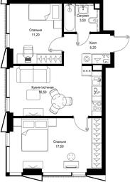 2-BD Apartment Sale, 53.9平方米 at Multikvartal CITYZEN, Vishnyovaya Street, Moscow, Russia #4