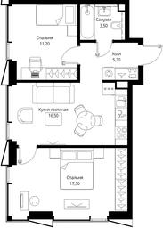 2-BD Apartment Sale, 53.9平方米 at Multikvartal CITYZEN, Vishnyovaya Street, Moscow, Russia #3 2-BD Apartment Sale, 53.9平方米 at Multikvartal CITYZEN, Vishnyovaya Street, Moscow, Russia #3