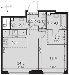 2-BD Apartment Sale, 45.1 sq. m. at Sydney City, Shenogina Street, 2, Moscow, Russia #2 2-BD Apartment Sale, 45.1 sq. m. at Sydney City, Shenogina Street, 2, Moscow, Russia #2