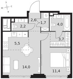 2-BD Apartment Sale, 45.1 sq. m. at Sydney City, Shenogina Street, 2, Moscow, Russia #3 2-BD Apartment Sale, 45.1 sq. m. at Sydney City, Shenogina Street, 2, Moscow, Russia #3