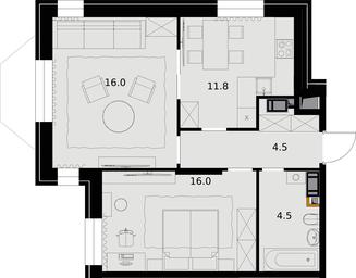 2-BD Apartment Sale, 59.6 sq. m. at Teatralnyi Kvartal, Rotmistrova Street, 2, Moscow, Russia #4