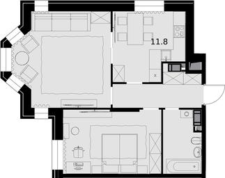 2-BD Apartment Sale, 62 sq. m. at Teatralnyi Kvartal, Rotmistrova Street, 2, Moscow, Russia #2