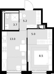 1-BD Apartment Sale, 35.4 sq. m. at Malevich, Otradnaya Street, 8, Moscow, Russia #2