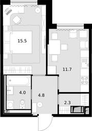 1-BD Apartment Sale, 38.3 sq. m. at Malevich, Otradnaya Street, 8, Moscow, Russia #2 1-BD Apartment Sale, 38.3 sq. m. at Malevich, Otradnaya Street, 8, Moscow, Russia #2