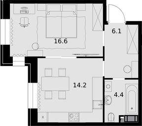 1-BD Apartment Sale, 41.6 sq. m. at Teatralnyi Kvartal, Rotmistrova Street, 2, Moscow, Russia #3