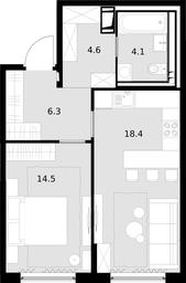 1-BD Apartment Sale, 47.9 sq. m. at Malevich, Otradnaya Street, 8, Moscow, Russia #2