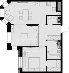Продажа 2-комн. квартиры, 59,9 м² в ЖК «Театральный квартал», улица Ротмистрова, 2, Москва, Россия #2 Продажа 2-комн. квартиры, 59,9 м² в ЖК «Театральный квартал», улица Ротмистрова, 2, Москва, Россия #2