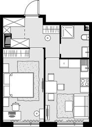 1-BD Apartment Sale, 36.9 sq. m. at Malevich, Otradnaya Street, 8, Moscow, Russia #3