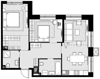 2-BD Apartment Sale, 67.2平方米 at Malevich, Otradnaya Street, 8, Moscow, Russia #2 2-BD Apartment Sale, 67.2平方米 at Malevich, Otradnaya Street, 8, Moscow, Russia #2