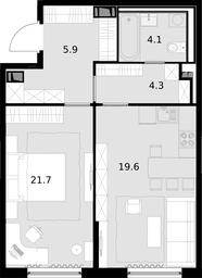 1-BD Apartment Sale, 55.6 sq. m. at Malevich, Otradnaya Street, 8, Moscow, Russia #2
