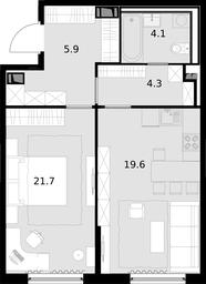 1-BD Apartment Sale, 55.6 sq. m. at Malevich, Otradnaya Street, 8, Moscow, Russia #4