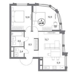 3-BD Apartment Sale, 66.8 sq. m. at Dom56, Fridrikha Engelsa Street, 56с1, Moscow, Russia #4
