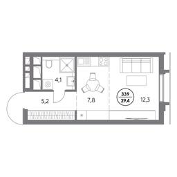 1-BD Apartment Sale, 29.4平方米 at Dom56, Fridrikha Engelsa Street, 56с1, Moscow, Russia #2 1-BD Apartment Sale, 29.4平方米 at Dom56, Fridrikha Engelsa Street, 56с1, Moscow, Russia #2