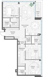 2-BD Apartment Sale, 154.1 sq. m. at Frunzenskaya naberezhnaya, Frunzenskaya Embankment, 30, Moscow, Russia #3