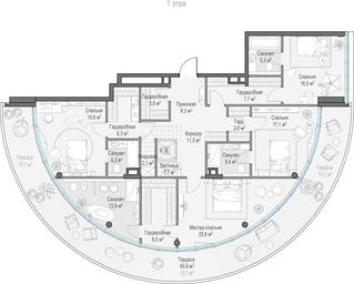 4-BD Apartment Sale, 336.9 sq. m. at Frunzenskaya naberezhnaya, Frunzenskaya Embankment, 30, Moscow, Russia #4