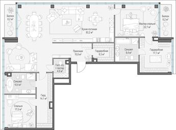 4-BD Apartment Sale, 197.6 sq. m. at Frunzenskaya naberezhnaya, Frunzenskaya Embankment, 30, Moscow, Russia #3