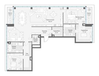 4-BD Apartment Sale, 197.6 sq. m. at Frunzenskaya naberezhnaya, Frunzenskaya Embankment, 30, Moscow, Russia #4