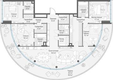 3-BD Apartment Sale, 194.2 sq. m. at Frunzenskaya naberezhnaya, Frunzenskaya Embankment, 30, Moscow, Russia #2 3-BD Apartment Sale, 194.2 sq. m. at Frunzenskaya naberezhnaya, Frunzenskaya Embankment, 30, Moscow, Russia #2