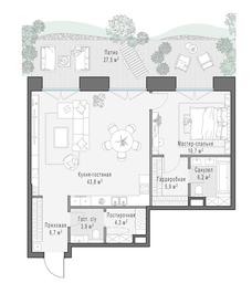 2-BD Apartment Sale, 87.9平方米 at Frunzenskaya naberezhnaya, Frunzenskaya Embankment, 30, Moscow, Russia #4