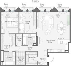 3-BD Apartment Sale, 209 sq. m. at Frunzenskaya naberezhnaya, Frunzenskaya Embankment, 30, Moscow, Russia #3 3-BD Apartment Sale, 209 sq. m. at Frunzenskaya naberezhnaya, Frunzenskaya Embankment, 30, Moscow, Russia #3