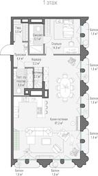 4-BD Apartment Sale, 149.6 sq. m. at Frunzenskaya naberezhnaya, Frunzenskaya Embankment, 30, Moscow, Russia #3