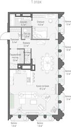 4-BD Apartment Sale, 149.6 sq. m. at Frunzenskaya naberezhnaya, Frunzenskaya Embankment, 30, Moscow, Russia #4