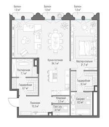 1-BD Apartment Sale, 122.5平方米 at Frunzenskaya naberezhnaya, Frunzenskaya Embankment, 30, Moscow, Russia #4