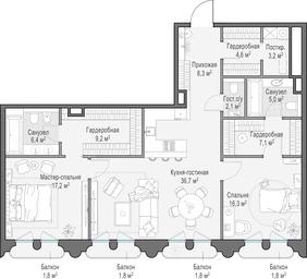 Продажа 1-комн. квартиры, 118,2 м² в ЖК «Клубный город-парк «Фрунзенская набережная»», Фрунзенская набережная, 30, Москва, Россия #2 Продажа 1-комн. квартиры, 118,2 м² в ЖК «Клубный город-парк «Фрунзенская набережная»», Фрунзенская набережная, 30, Москва, Россия #2