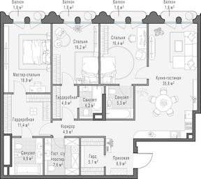 2-BD Apartment Sale, 147.7 sq. m. at Frunzenskaya naberezhnaya, Frunzenskaya Embankment, 30, Moscow, Russia #2