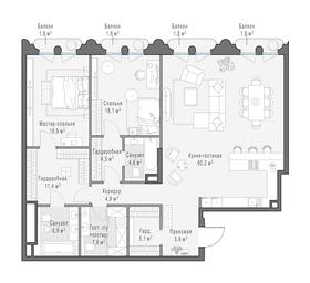 2-BD Apartment Sale, 147.7 sq. m. at Frunzenskaya naberezhnaya, Frunzenskaya Embankment, 30, Moscow, Russia #4