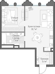 1-BD Apartment Sale, 58.2平方米 at Frunzenskaya naberezhnaya, Frunzenskaya Embankment, 30, Moscow, Russia #3 1-BD Apartment Sale, 58.2平方米 at Frunzenskaya naberezhnaya, Frunzenskaya Embankment, 30, Moscow, Russia #3