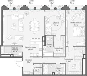 Продажа 2-комн. квартиры, 165,4 м² в ЖК «Клубный город-парк «Фрунзенская набережная»», Фрунзенская набережная, 30, Москва, Россия #3 Продажа 2-комн. квартиры, 165,4 м² в ЖК «Клубный город-парк «Фрунзенская набережная»», Фрунзенская набережная, 30, Москва, Россия #3