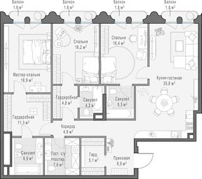 2-BD Apartment Sale, 147.6平方米 at Frunzenskaya naberezhnaya, Frunzenskaya Embankment, 30, Moscow, Russia #2 2-BD Apartment Sale, 147.6平方米 at Frunzenskaya naberezhnaya, Frunzenskaya Embankment, 30, Moscow, Russia #2